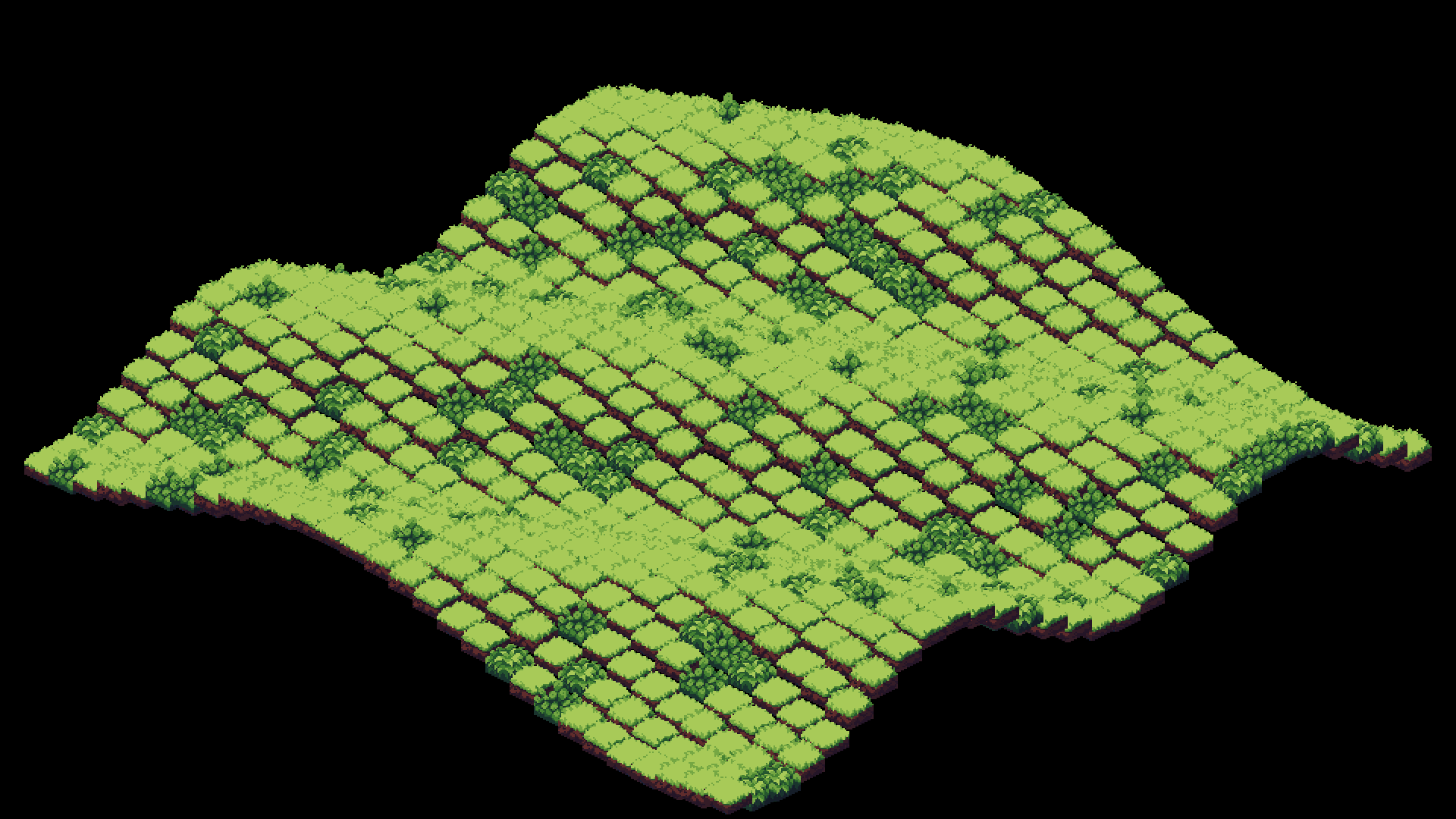 Image showcasing the oscillating isometric tiles